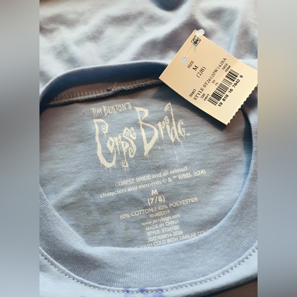 Corpse Bride Tee Medium 3/4 Sleeve Fitted Tim Burton NWTs - Picture 5 of 5